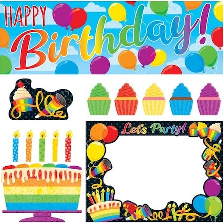 Trend Enterprises Birthday Decoration, Write-on/Wipe-off, Multi TEPT19002